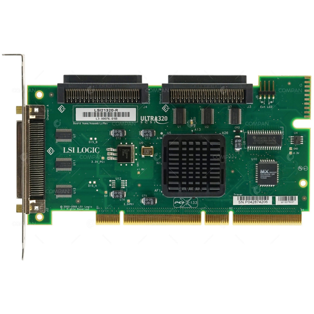 LSI21320-R LSI SINGLE PORT TO DUAL CHANNEL ULTRA320 SCSI PCI-X RAID CONTROLLER